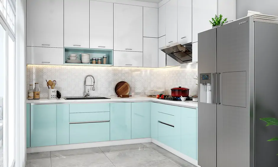 Very small, l-shaped kitchen design idea maximizes efficiency and functionality for compact homes