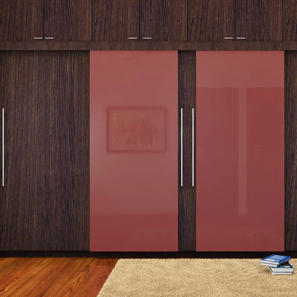 Modern wardrobe sliding doors with wall of wardrobes has sliding doors that stretches across the room