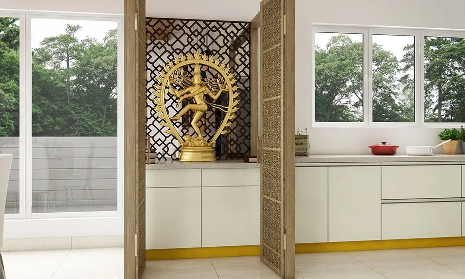 Traditional wooden jali door designs for your pooja unit