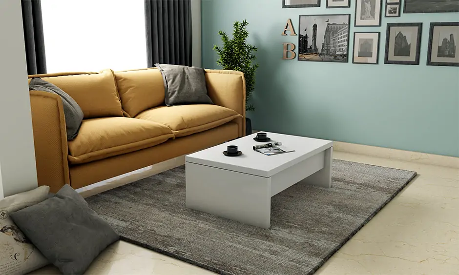 A sleek lift top coffee table work desk for your work-from-home sessions