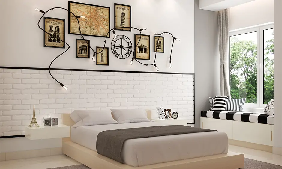 Bedroom gallery wall ideas, setup vibrant and eclectic will look great