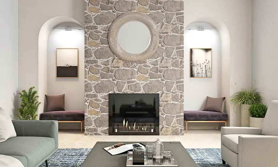 Cottage house design having a fireplace which brings warmth and charm to your home