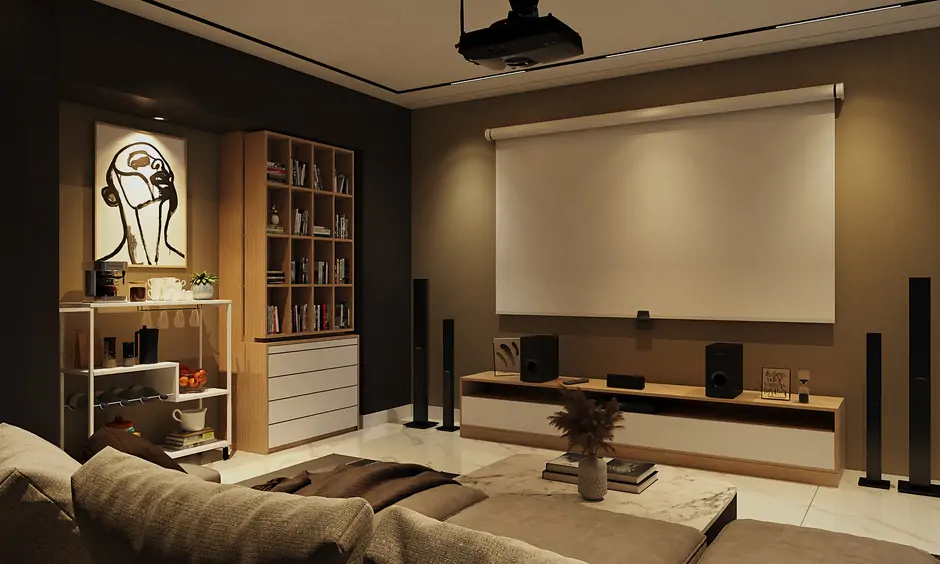 Luxury home theatre decor by adding aesthetic elements as per your taste