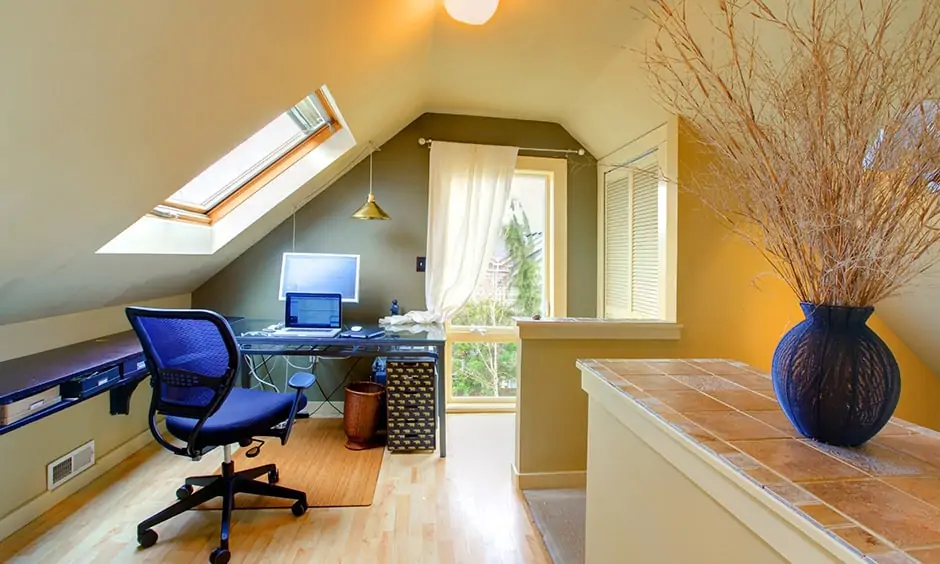 Create an isolated and functional home office is an attic home design ideas