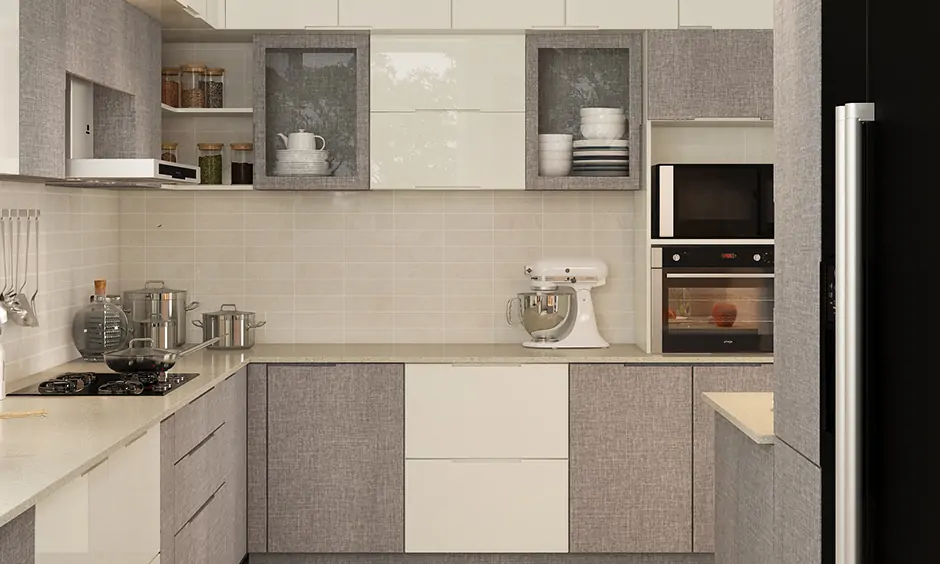 Plus minus POP design for the kitchen which adds modern twist to their home