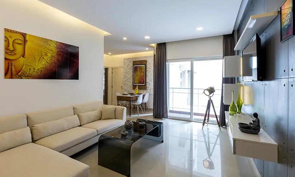 Less is more cheap and best interior designers in bangalore in a minimalistically furnished home with a neutral colour palette