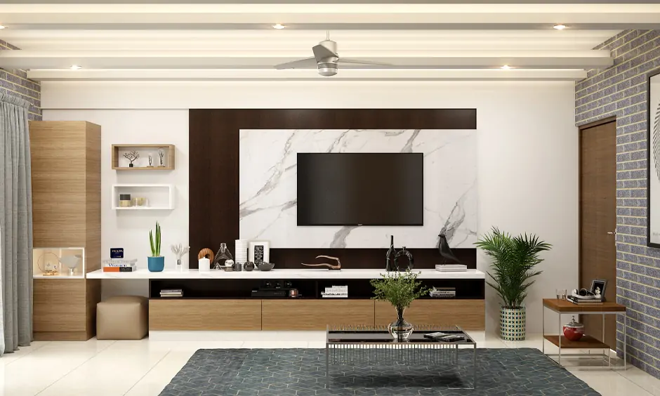 Modern tv wall design for living room which is extremely cost effective