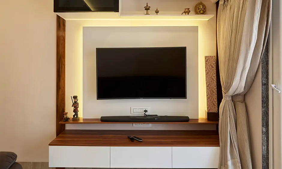 Modular living room furniture a wall-mounted tv unit