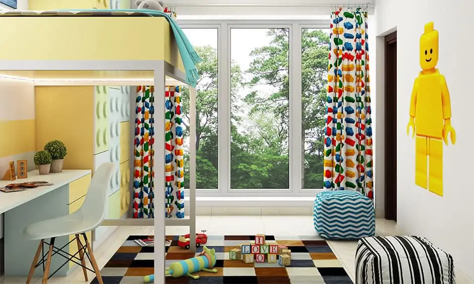 Multi-coloured curtains for white walls for your home which add more life and joy
