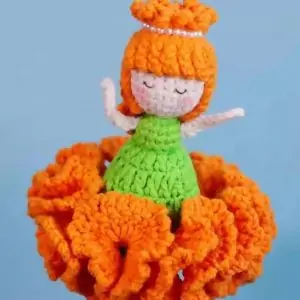 Amigurumi Çiçek Görünümlü Bebek Yapılışı 3