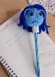 Amigurumi Ters Yüz Üzüntü Kalem Süsü Yapılışı