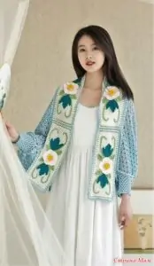 Çiçek Aplikeli Kimono Yapılışı 6