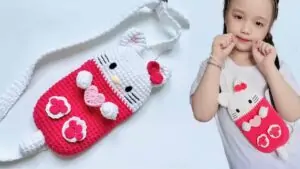 Hello Kitty Örgü Çocuk Çanta Yapılışı