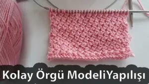 Yapımı Kolay İki Şiş Örgü Modeli