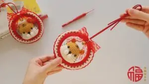 Amigurumi kaplan kapı süsü yapılışı 2