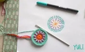 Mandala motifli battaniye yapımı 3