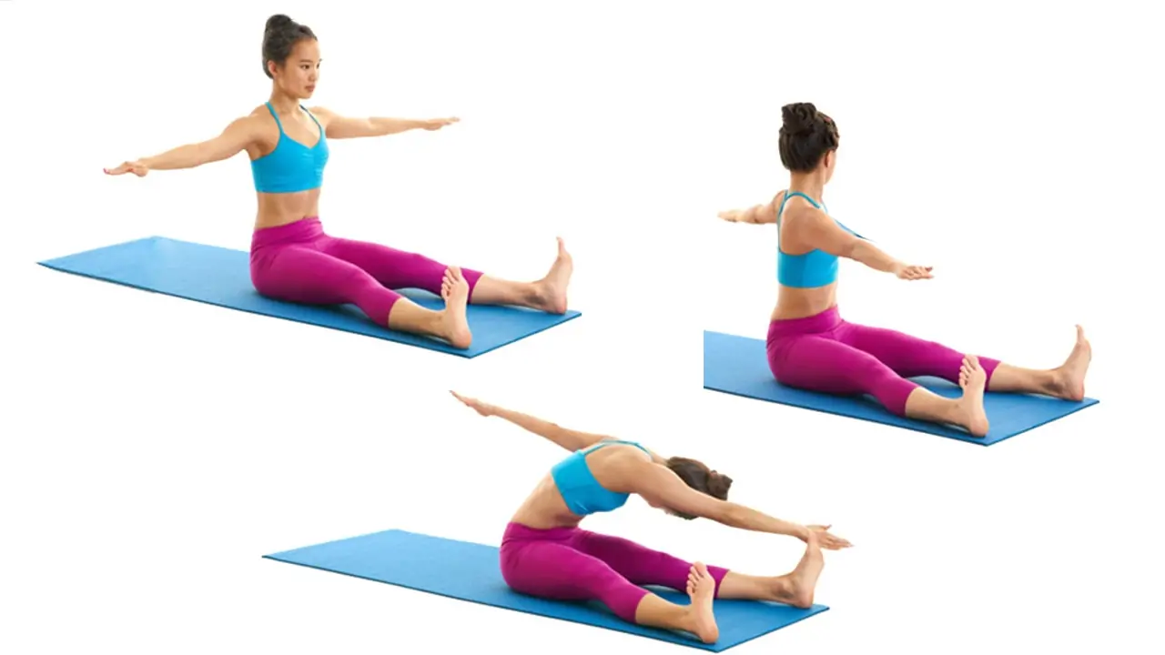 2 seated forward bend