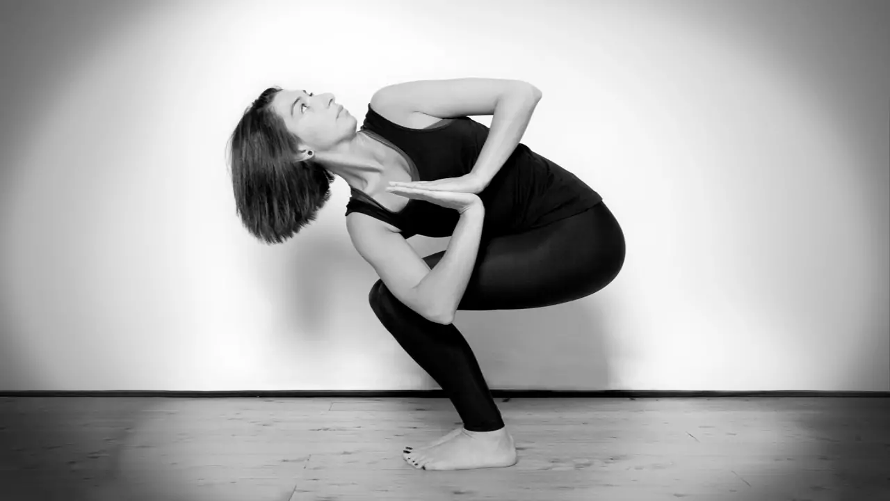 Parivrtta utkatasana pozu